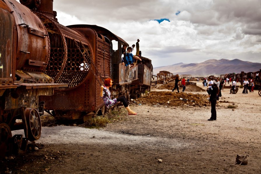Боливия 2012, Уюни, Кладбище паровозов, - Олег Трифонов