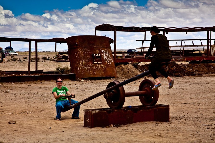 Боливия2012, Уюни, Кладбище паровозов, - Олег Трифонов