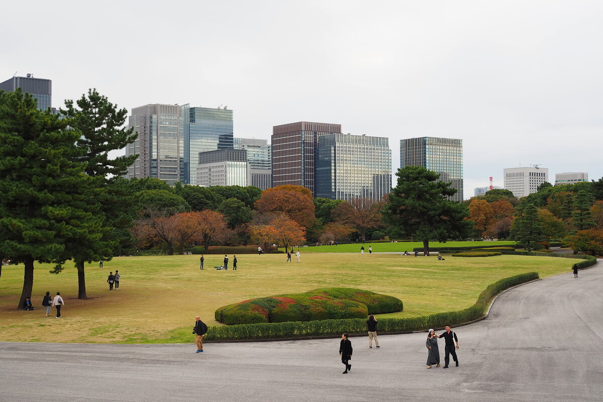 Восточный сад Императорского дворца Токио Япония - wea *