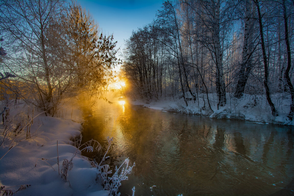 Зимний рассвет на речке - Vladimbormotov 