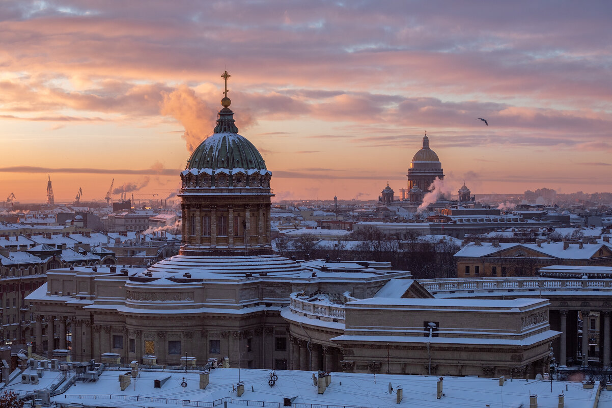 Зимний закат в Санкт-Петербурге. - Юрий 
