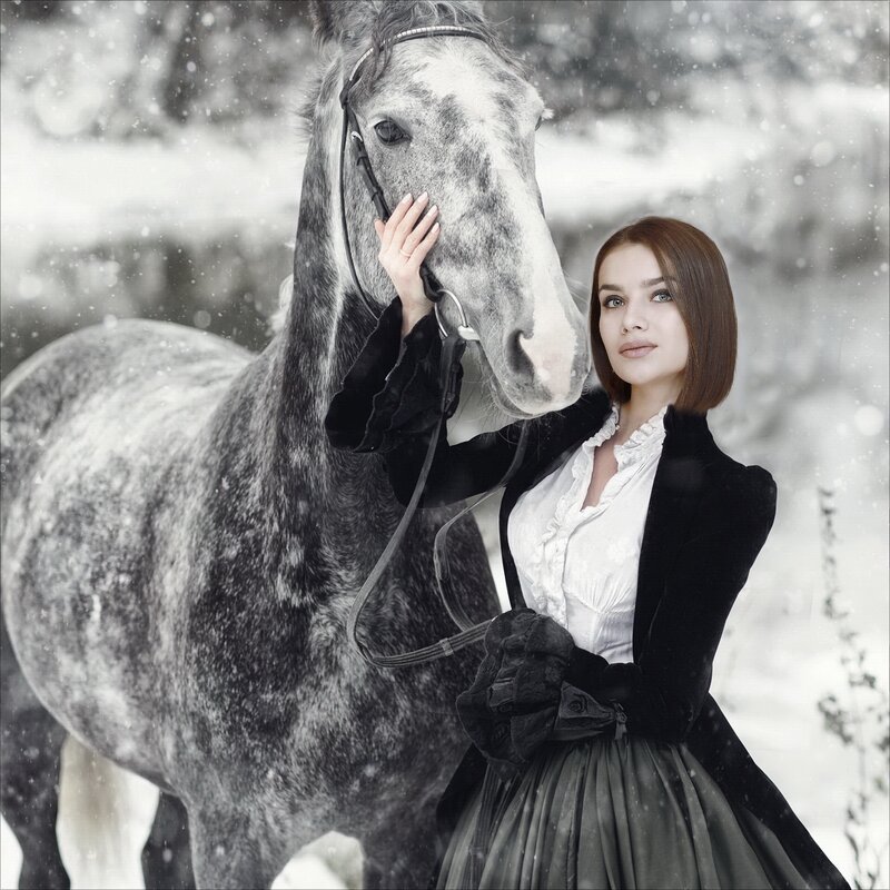 Девушка и лошадь . - Александр Кордюков
