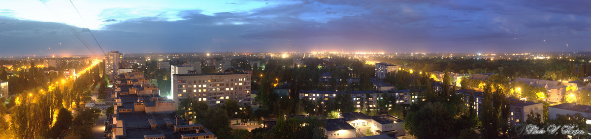 Вечерняя панорама города Кременчуга. - Viktor Krupa