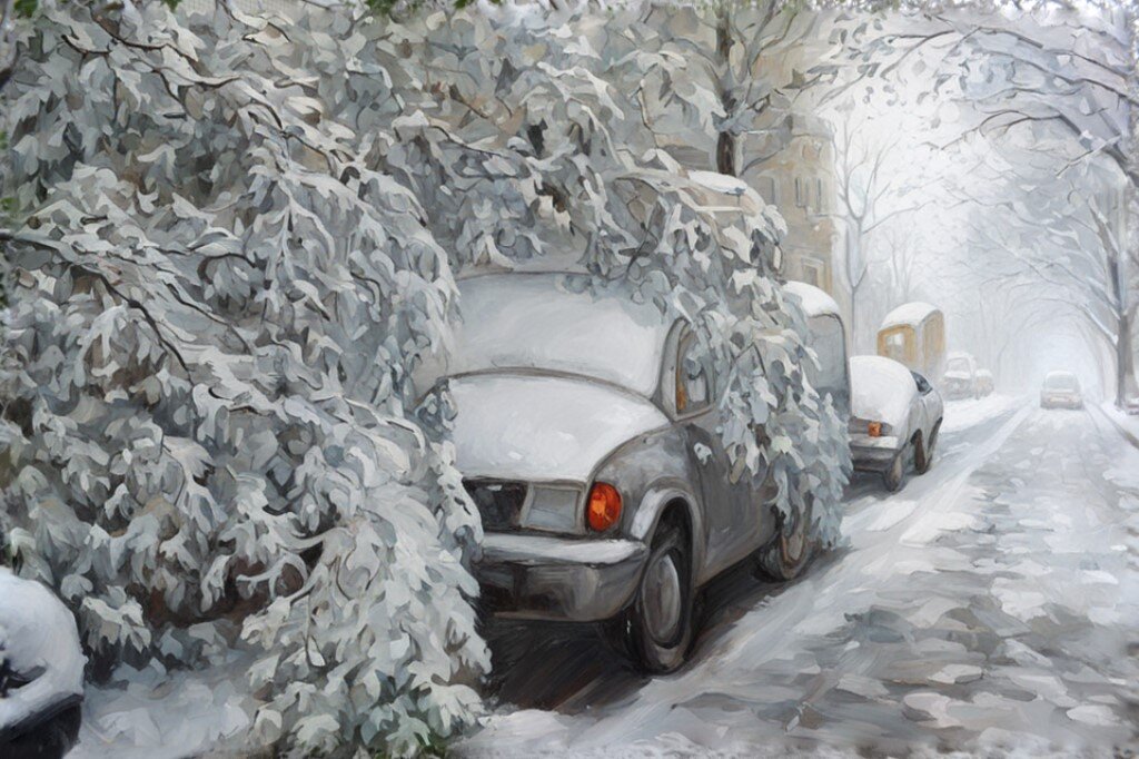 Автотранспорт в снегопад 2 - Nina Streapan