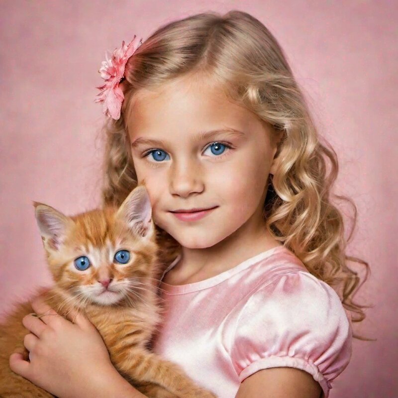 Девочка с котёнком - Ирина Олехнович
