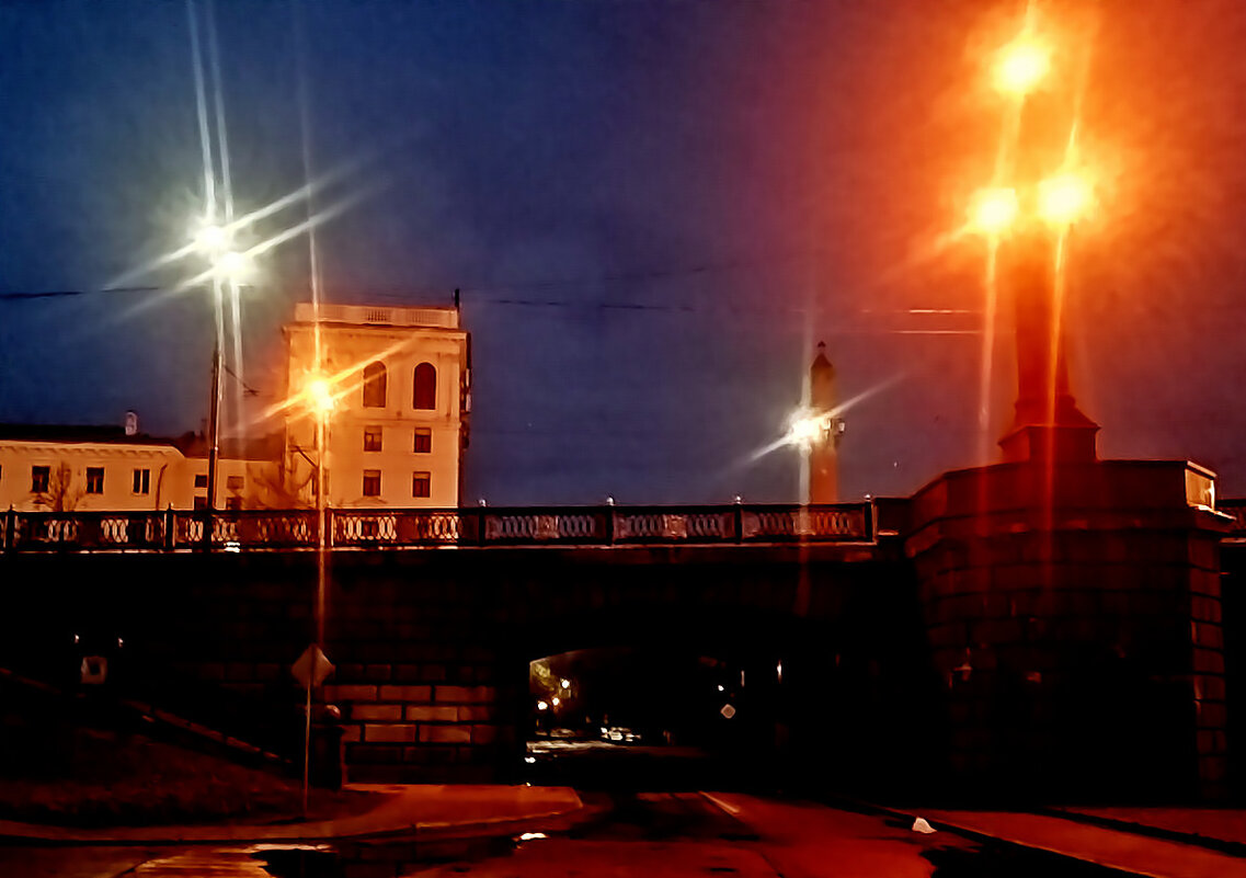 Кировский мост (фрагмент)  рано утром... - Vladimir Semenchukov
