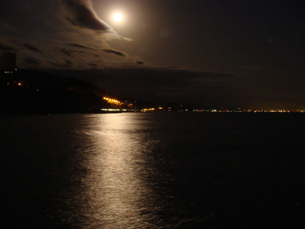 Море ночью Сочи