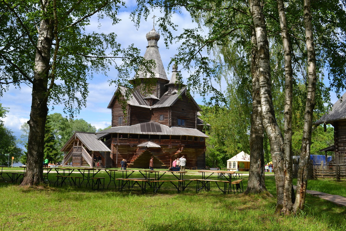В музее деревянного зодчества Витославлицы (этюд 1) - Константин Жирнов