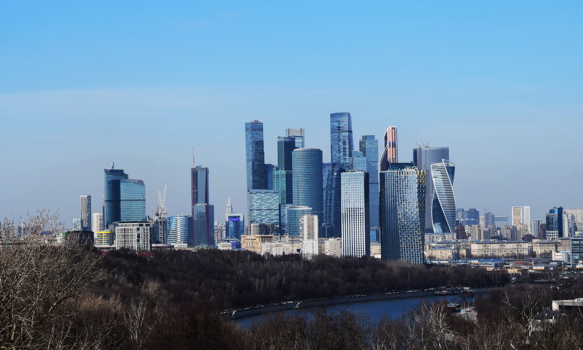 Москва.Панорама города со смотровой площадки Воробьевых гор - Galina Leskova