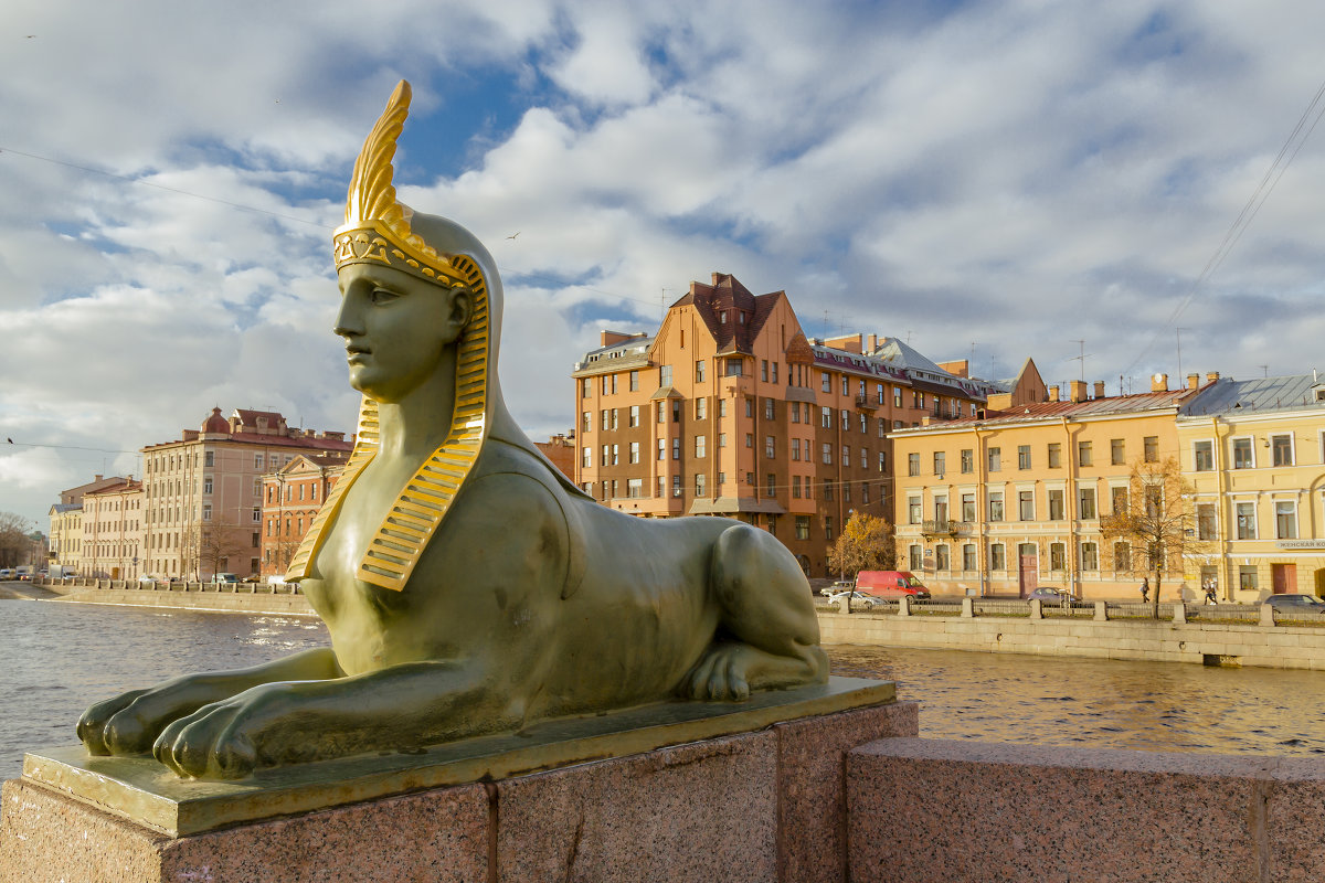 Санкт-Петербург, Сфинкс, Фрагмент Египетского моста. - Александр Дроздов