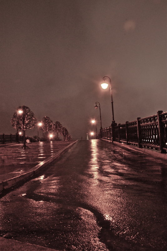 Мост,ночь, фонари - Игорь 
