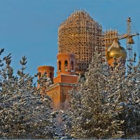 Строительство Михаило-Архангельского собора (г. Архангельск) :: Алёна Михеева