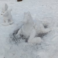 «Табун снежных лошадей» в Сокольниках :: Юрий Бомштейн