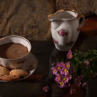утренний кофе со сливками и хризантемой :: Наталья Калягина