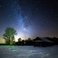 зимняя  ночь в забытой деревне :: Андрей Хадкевич 