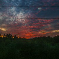 Дорожный закат (через окно поезда) :: Сергей Глотов