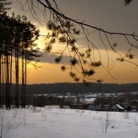 Панорама весенний закат :: Валерий Плотников