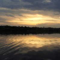закат на пронском водохранилище :: Вячеслав Завражнов