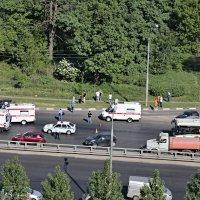Пожар автобуса на Варшавском шоссе (3) :: Николай Ефремов