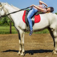 Алла и  лошадь -Милка :: Ангелина Хафизьянова