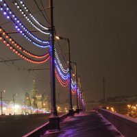 Огни Большого Москворецкого моста :: Андрей Сорокин