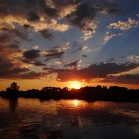 Закат на небе и в воде.. :: Антонина Гугаева