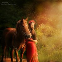 девушка и конь :: Ангелина Хафизьянова