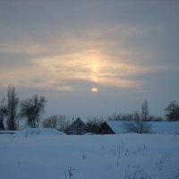 Зимний сельский вечерок. :: Жанна Савкина