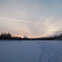 Закат на лыжне :: Сергей Карцев