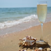 Бокал шампанского на берегу 2 :: Светлана Шарафутдинова