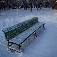 В сугробе на аллейке спокойно спит скамейка. :: Татьяна ПТГ