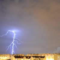 молния над Билево :: Сергей Цымбалов