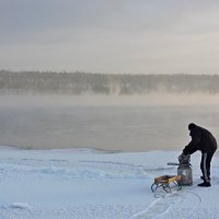 Собственная прорубь на Ангаре :: Ольга 