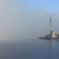 Туман в порту. Волга :: Ната Волга
