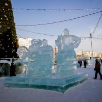 Фрагмент ледового городка "Русь богатырская". :: Надежда 