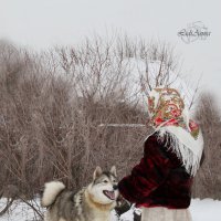 Девочка и волчица :: Яна Кривенко