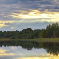 Вечер над озером Бродская Лахта (Новгородская область) :: olgaborisova55 Борисова Ольга