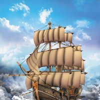 Корабль в облаках :: Vita Painter