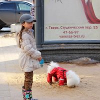 Девочка с собачкой :: Людмила Минтюкова