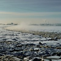 Туман над застывшей рекой :: Алёна Михеева