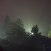Туманная деревенская ноч. :: Николай С