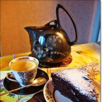 Зеленый чаек с тортиком.Угощайтесь :: Лидия (naum.lidiya)
