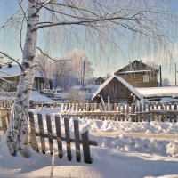 Деревянный деревенский пейзаж :: Наталья Гжельская