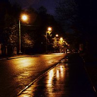 Ночная улица парка Останкино :: Полина Бесчастнова