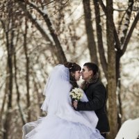 Свадьба, зима, парк. :: Ринат Махмутов