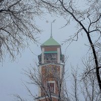 Туман в городе.  Башня с курантами. :: Elena Izotova