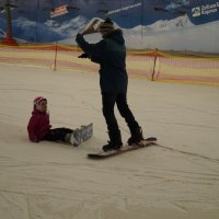 Первые уроки на лыжном склоне "Снежкома". :: Серж Поветкин