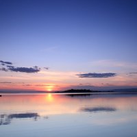 Закат на Красноярском водохранилище :: Сергей Акимов