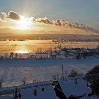 Закат в сибирском городе... :: Александр Попов