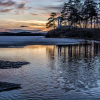 spring evening on the lake :: Dmitry Ozersky